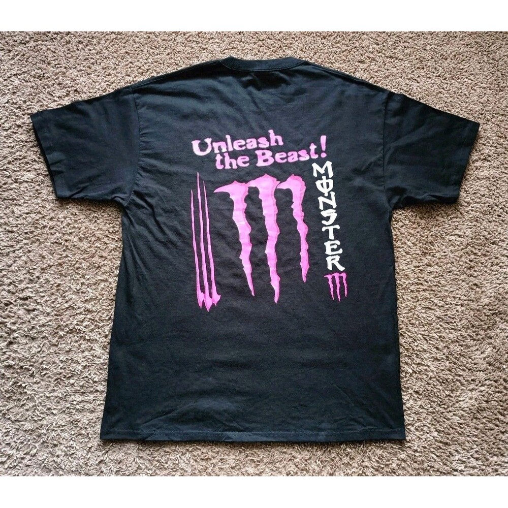 Monster Energy T-Shirt Men's Size Large Graphic Print Black Shirt